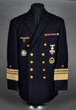 WWII German Kriegsmarine Vice Admiral Ensemble including Tunic, Breeches and Visor Cap