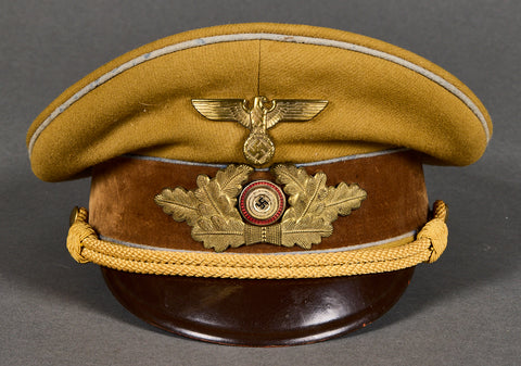 German WWII Political Leader’s Visor Cap for Orts Level