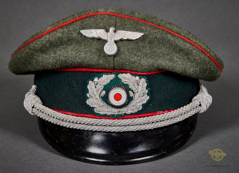 WWII German Army Artillery Officer Private Purchase Visor Cap