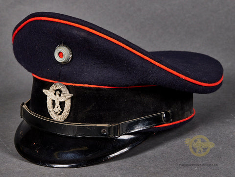 Third Reich German Fire Police Visor Cap