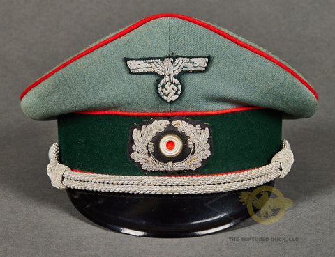 ﻿WWII German Army Artillery Officer Private Purchase Visor Cap