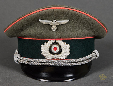 WWII German Army Panzer Officer Private Purchase Visor Cap