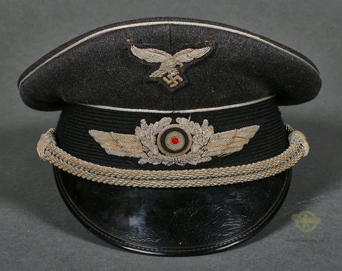 WWII German Luftwaffe Officer Visor Cap