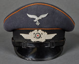 WWII German Luftwaffe Signals Visor Cap for Other Ranks Personnel