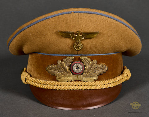 German WWII Political Leader’s Visor Cap for Ort Level