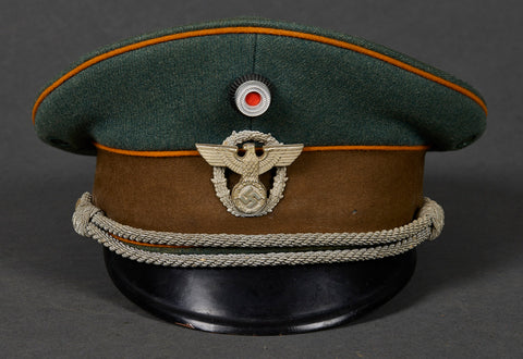 Third Reich German Gendarmerie Rural Police Officer Visor Cap