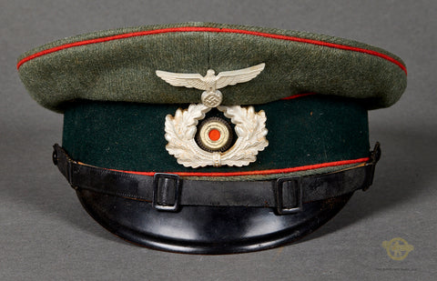 German WWII NAMED Army Artillery Enlisted Man’s Visor Cap