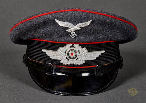 WWII German Luftwaffe Other Ranks Artillery Visor Cap