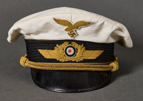 German WWII Luftwaffe General’s Summer Visor Cap