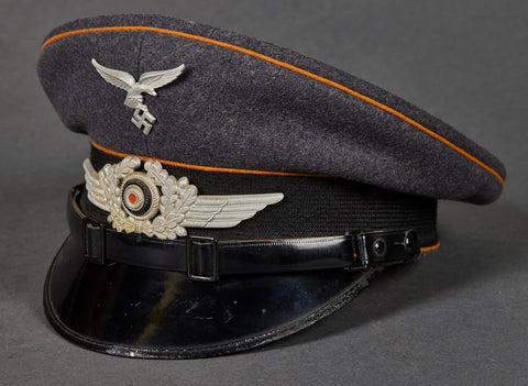 WWII German Luftwaffe Visor Cap for Other Ranks Signals Personnel