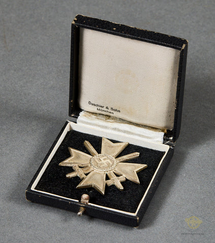 German WWII Cased War Merit Cross 1st Class w Swords