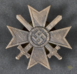 German WWII Cased War Merit Cross 1st Class w/Swords Screwback by C.F. Zimmermann