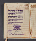 WWII German Army Wehrpaß for WWI Veteran
