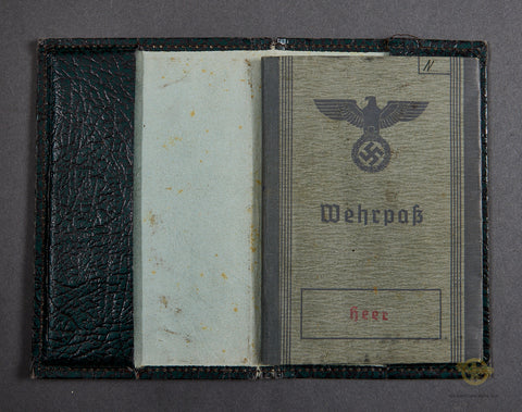 WWII German Army Wehrpaß with Holder