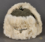 German WWII Russian Front Rabbit Fur Cap
