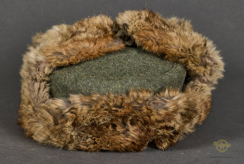 WWII German Army Rabbit Fur Winter Cap