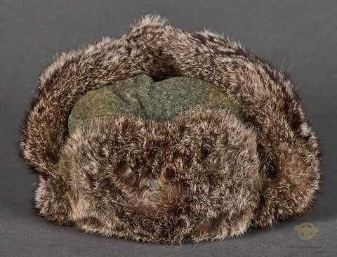 WWII German Army Winter Rabbit Fur Cap