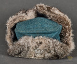 WWII German Police Winter Rabbit Fur Cap