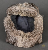 WWII German Police Winter Rabbit Fur Cap