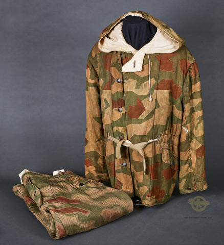 WWII German Tan and Water Camouflage Winter Parka and Trouser Set