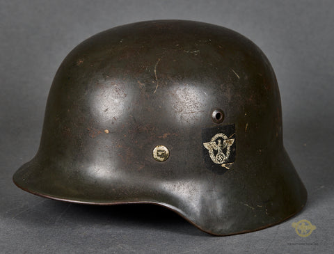 WWII German Police Model 1935 Double Decal Helmet