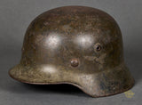 WWII German Luftwaffe Model 1940 Single Decal Camouflage Helmet