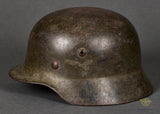WWII German Luftwaffe Model 1940 Single Decal Camouflage Helmet
