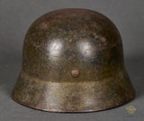 WWII German Luftwaffe Model 1940 Single Decal Camouflage Helmet