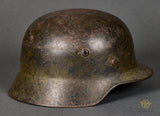 WWII German Luftwaffe Model 1940 Single Decal Camouflage Helmet