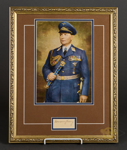 Framed Portrait of Herman Göring with Göring Signature
