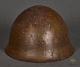 WWII Japanese Army Combat Helmet, Named Twice