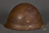 WWII Japanese Army Combat Helmet, Named Twice
