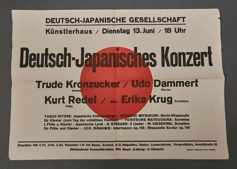 KdF Poster for German/Japanese Concert