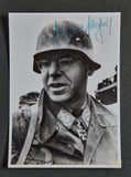 German WWII Signed Photo of Knights Cross Winner Hermann Plocher