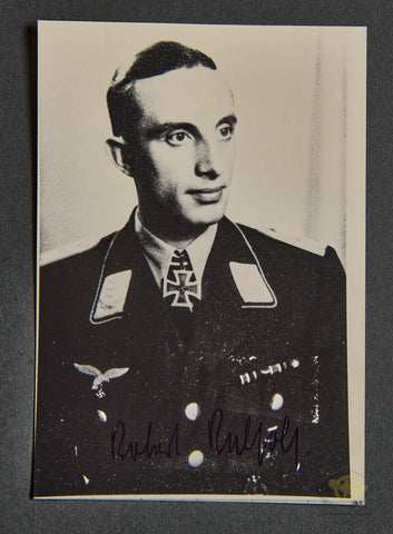 German WWII Original Photo of Knights Cross Winner Robert Rebholz