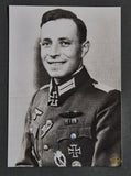 German WWII Original Photo of Knights Cross Winner Major Josef Rhein