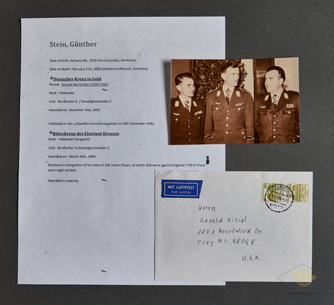 German WWII Original Photo of Günther Stein