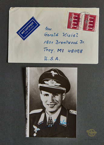 German WWII Original Photo of Knights Cross Winner Zahn Hilmar