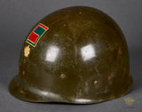 Fantastic US WWII M-1 Helmet to 69th Division Major. St. Clair Liner