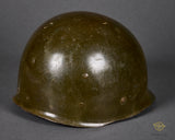 Fantastic US WWII M-1 Helmet to 69th Division Major. St. Clair Liner