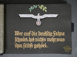 Spectacular Army Photo Album w/Army Artillery Standard Bearer Sleeve Patch