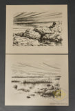 Incredible Set of 89 Ink Prints by SS Soldier with Vet Provenance