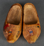 WWII era Hand Carved Wooden Shoes, “Souvenir of Belgium”