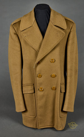 WWII US Army Officer Private Purchase Great Coat, Named