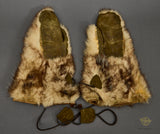 US WWII Vintage Coyote Fur Mittens