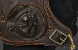 WWII US Flight Pilot Leather Flyer Cap