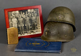 INCREDIBLE WWII US M1 Helmet from 71st Infantry Regiment Chaplain