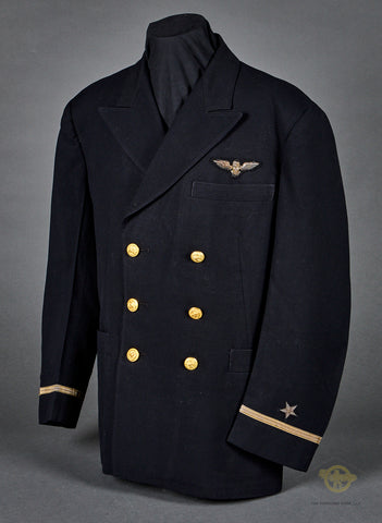 WWII US Navy Officer Blue Wool Tunic