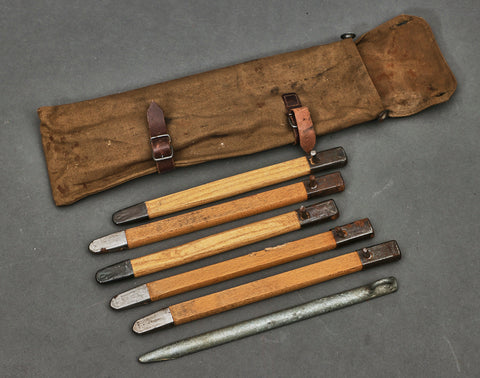 WWI German Tent Pegs with Pouch