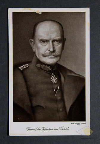 German WWI Postcard of Hans Hartwig von Besseler